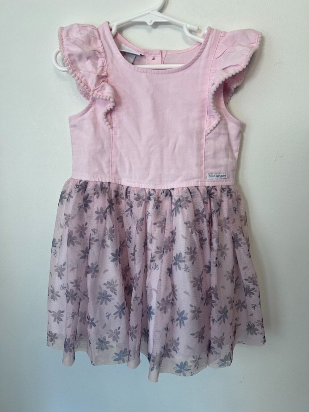 Calvin Klein Jeans Toddler Girl Floral Tulle Fit & Flare Dress 3T